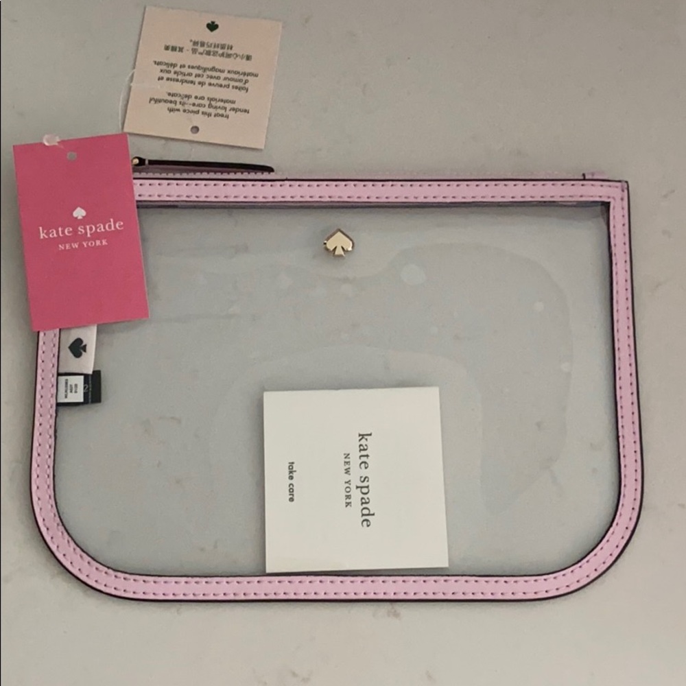 kate spade slim cosmetic pouch jae serndipity pink